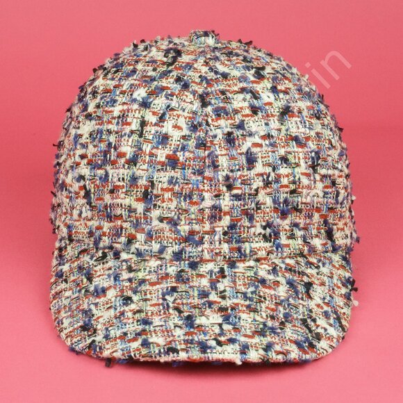Emotionally Unavailable x Playboy Hat Mens M Red White Blue Cotton Blend Tweed - Picture 2 of 7